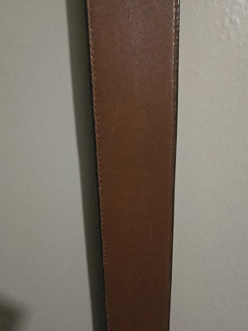 Coach Men’s Black and Brown Leather Belt with Signature 'C' Buckle